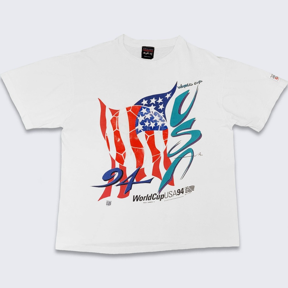 World Cup Soccer Vintage 90s USA Magic Johnson T's T-Shirt